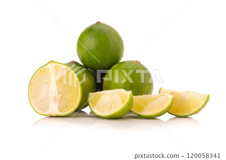 limes  isolated on white background 120058341