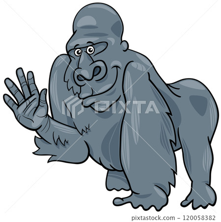 cartoon gorilla ape wild animal character cartoon gorilla ape wild animal character 120058382