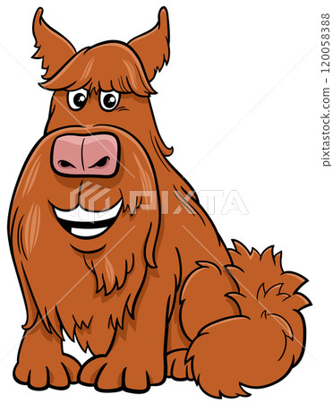 cartoon happy brown dog animal character cartoon happy brown dog animal character 120058388
