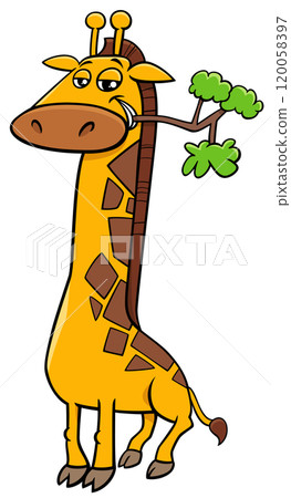 cartoon giraffe wild animal character 120058397