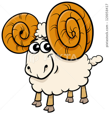 funny cartoon ram farm animal character funny cartoon ram farm animal character 120058417