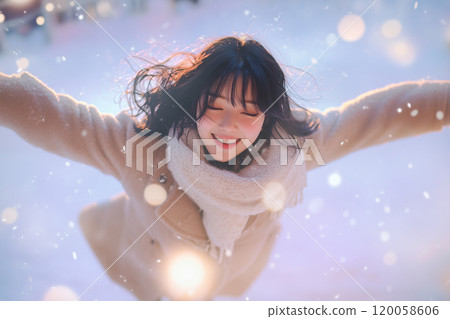 初學女子嘗試在室內溜冰場滑冰 | 現實例證 初學女子嘗試在室內溜冰場滑冰 | 現實例證 120058606