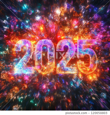 Colorful Number 2025 For Happy New Year 120058803