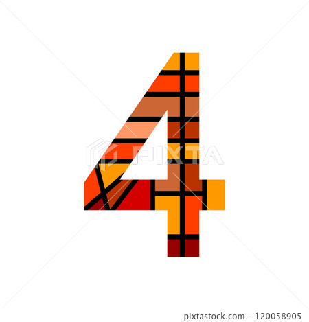 Number four icon. Number four icon. 120058905