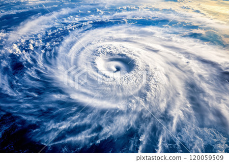 Powerful Storm Swirling in the Sky Above Earth Powerful Storm Swirling in the Sky Above Earth 120059509