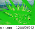生動的螢光綠色大麻葉藝術品 120059542