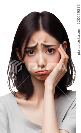 Person material - Image of a young woman in trouble - a young woman in trouble-10 120059858