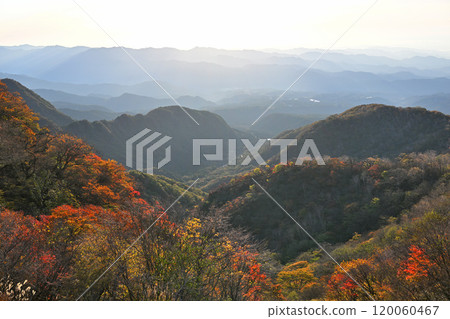 A famous spot for viewing autumn leaves: Autumn scenery from Torii Pass, Akagi Prefectural Park A famous spot for viewing autumn leaves: Autumn scenery from Torii Pass, Akagi Prefectural Park 120060467