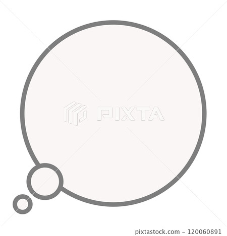 Simple round thought bubble (gray) Simple round thought bubble (gray) 120060891