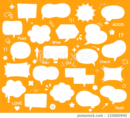 Illustration set of speech bubbles and icons Material Heading Decorative border Speech bubble Sunburst Decoration Cute Illustration set of speech bubbles and icons Material Heading Decorative border Speech bubble Sunburst Decoration Cute 120060940