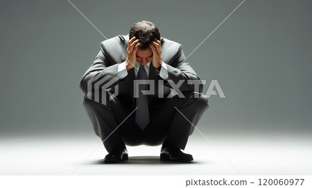 一個犯了錯誤並變得沮喪的商人 一個犯了錯誤並變得沮喪的商人 120060977