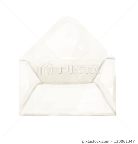 Envelope Paper Old Light Stained Open Vintage Illustration Watercolor Digital for Printing and Web 120061347