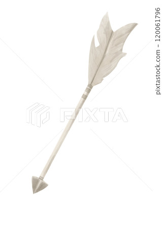 Illustration Watercolor Wooden Arrow with Feathers Monochrome. Digital Clipart Vintage for Printing and Web Illustration Watercolor Wooden Arrow with Feathers Monochrome. Digital Clipart Vintage for Printing and Web 120061796