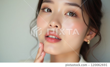 Flawless Elegance Asian Woman with Fresh, Radiant Skin Flawless Elegance Asian Woman with Fresh, Radiant Skin 120062691