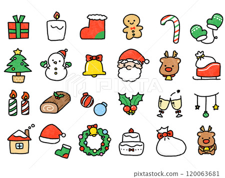 Christmas material set handwritten Christmas material set handwritten 120063681