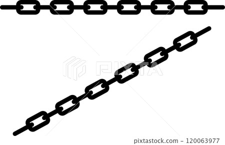 Stretched chain illustration material 120063977