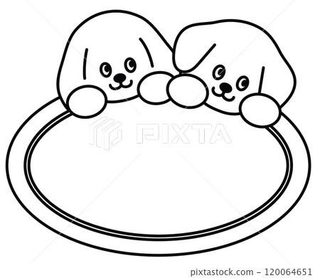 Outline of puppy with blank space to insert text for kid colouring book, art, painting, name tag, cartoon, character, comic, message, dialogue, sticker, pet shop, animal, dog lover, foster home, print Outline of puppy with blank space to insert text for kid colouring book, art, painting, name tag, cartoon, character, comic, message, dialogue, sticker, pet shop, animal, dog lover, foster home, print 120064651