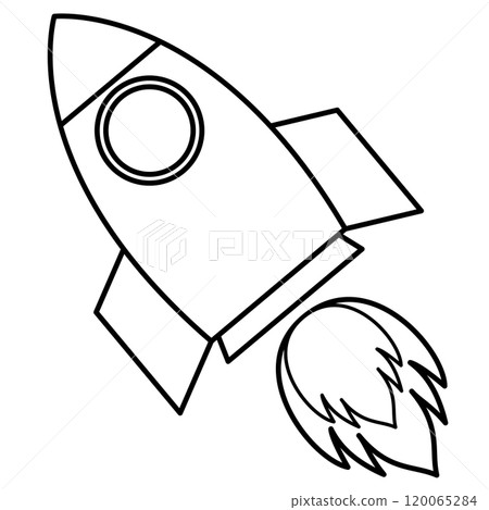 Simple and cute rocket illustration 120065284