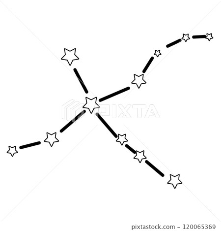 Simple and cute illustration of Cygnus 120065369