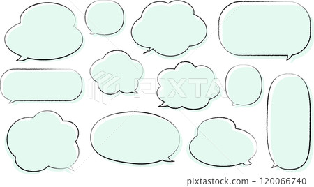 薄荷色簡單語音氣泡套裝 120066740