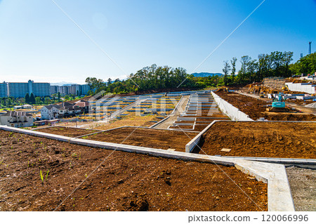 Overlooking Hachioji city from the reclaimed land on high ground Overlooking Hachioji city from the reclaimed land on high ground 120066996