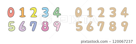 手寫可愛數字圖標 120067237