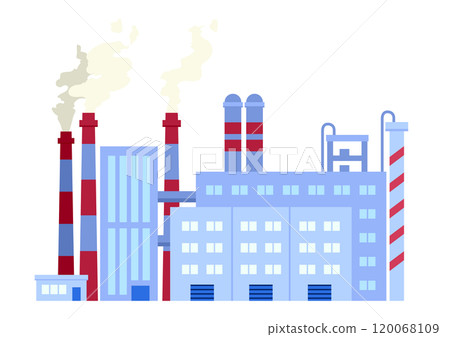 向量插圖材料想像了支持工業的工業綜合體中的大型工廠 向量插圖材料想像了支持工業的工業綜合體中的大型工廠 120068109
