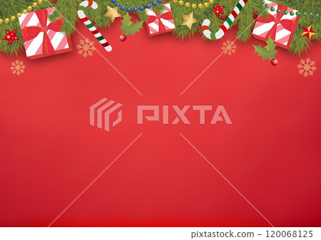 Cute Christmas ornament illustration material 120068125