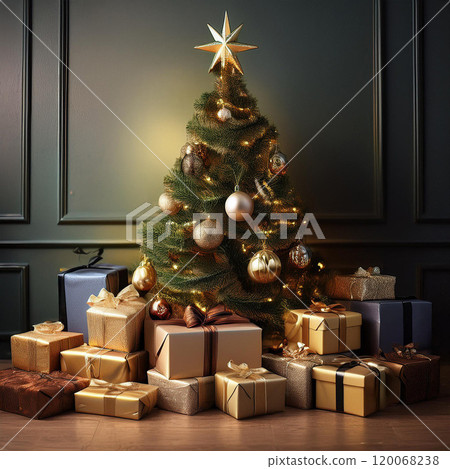 Christmas tree and present 120068238