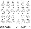 Rotation of the pickup truck in outline by 15 degrees for animation.   120068532