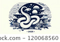 2025 Snake Year New Year's Card 120068560