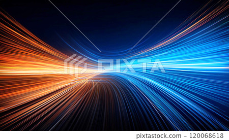 Dynamic, high-energy image showcasing vibrant neon light bursts. Radiating lines of red, blue create a hypnotic starburst pattern, evoking movement, speed, futuristic, technology, science, AI-generate Dynamic, high-energy image showcasing vibrant neon light bursts. Radiating lines of red, blue create a hypnotic starburst pattern, evoking movement, speed, futuristic, technology, science, AI-generate 120068618