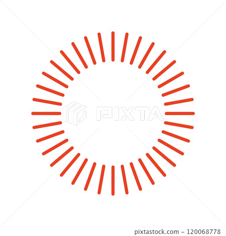 Linear circular frame - Powerful red (sun) Linear circular frame - Powerful red (sun) 120068778