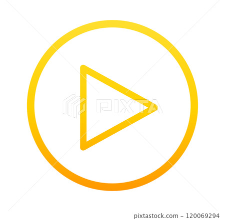 Yellow gradient | Play button Yellow gradient | Play button 120069294