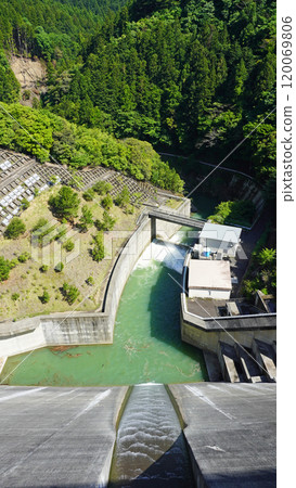 靜岡縣週知郡森町風景(太田川水壩溢流) 靜岡縣週知郡森町風景(太田川水壩溢流) 120069806