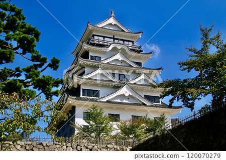 Fukuyama Castle and the castle tower (Fukuyama City, Hiroshima Prefecture) 120070279