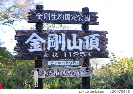 Kongo Mountain Peak Signboard 120070458
