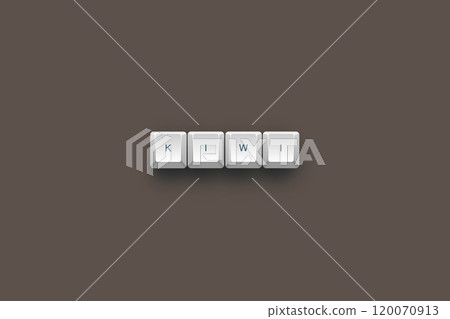 kiwi text on a 3d keyboard button with shadow concept series kiwi text on a 3d keyboard button with shadow concept series 120070913