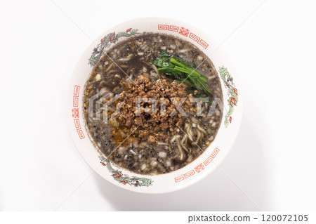 Black sesame garland noodles Black sesame garland noodles 120072105