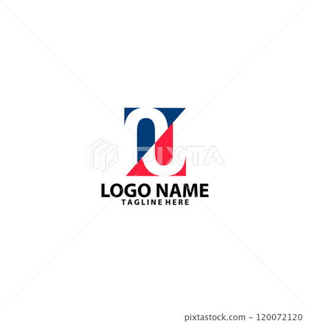 initial abstract letter NJ slice N logo design vector 120072120