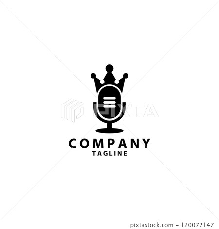 king podcast logo design vector 120072147