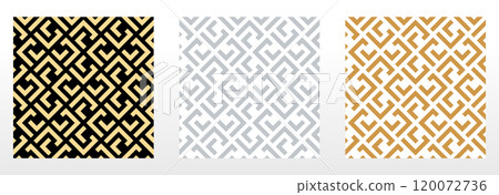 Set of abstract geometric patterns. Seamless vector backgrounds. Colored ornaments Graphic modern patterns Simple lattice graphic design 120072736