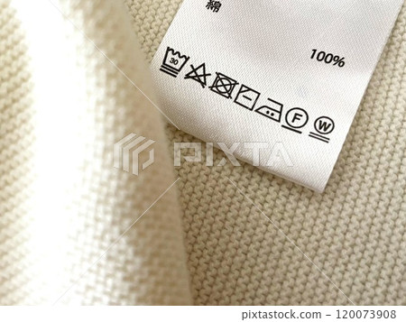 Washing and other care instructions on clothing tags2 120073908