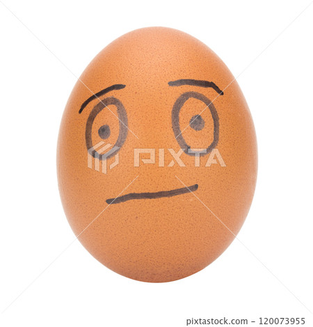 egg face man concept isolated on white background 120073955