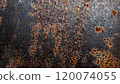 macro photo of rusty black surface of metal plate with metal texture 120074055