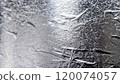 macro photo of silver surface of metallic smooth foil with metal texture 120074057