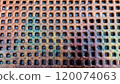 macro photo of the sewer grate, top view 120074063