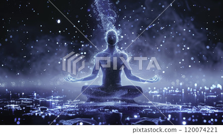 Person in a Lotus meditating and practicing spiritually 120074221