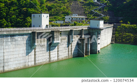 Scenery of Morimachi, Shuchi District, Shizuoka Prefecture (Otagawa Dam, a gravity concrete dam) 120074534