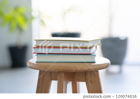 book, books, stool 120074816